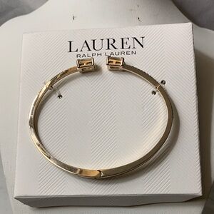 Lauren Ralph Lauren Gold-Tone Hinged Bracelet